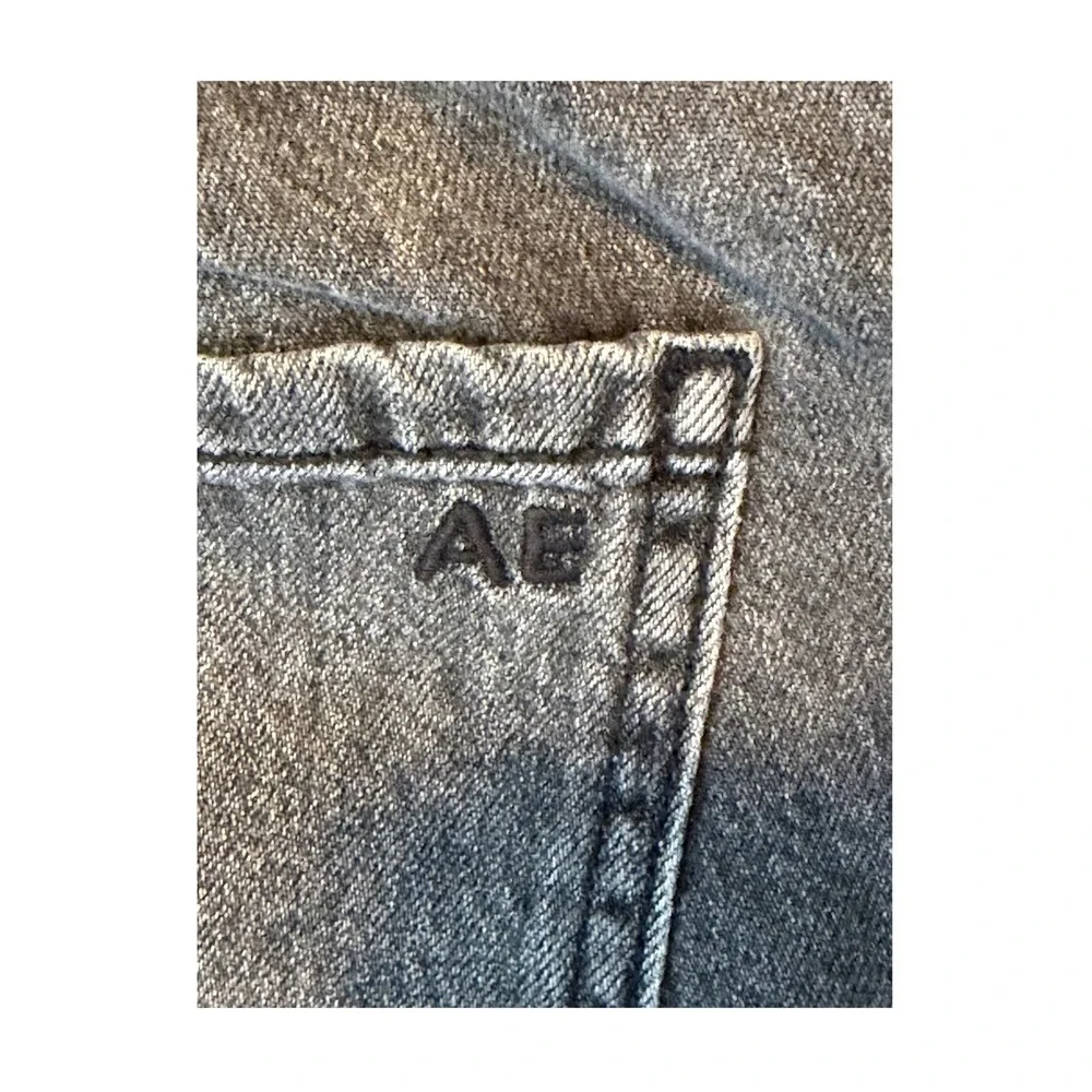 AE Super High-Waisted Cargo Denim Jogger Black Lightweight Soft Denim 2